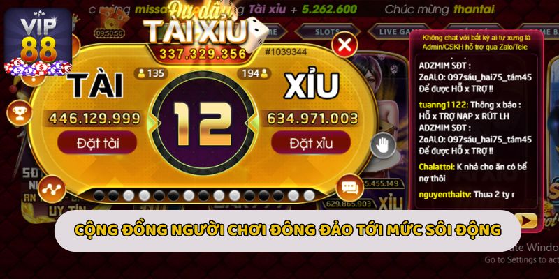 Nhờ vào tính năng chat, thao tác trên Tài Xỉu sẽ không bao giờ cảm thấy nhàm chán